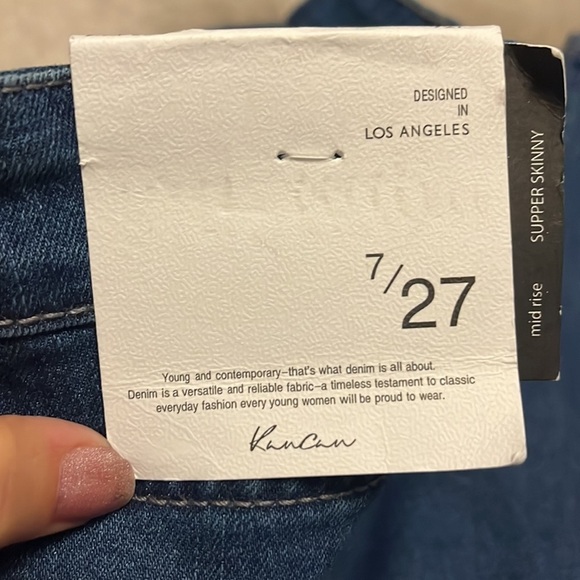 KanCan mid rise super skinny stretchy five pocket jeans, new - Picture 2 of 11